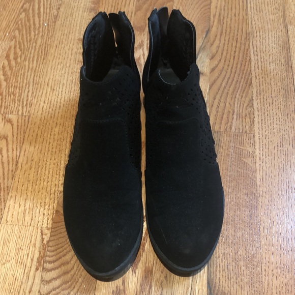 Top Moda black zip bootie sz 8 - Picture 2 of 4